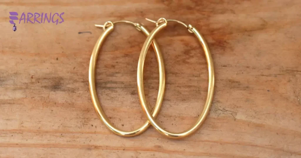 14K Gold Hoop Earrings 40mm