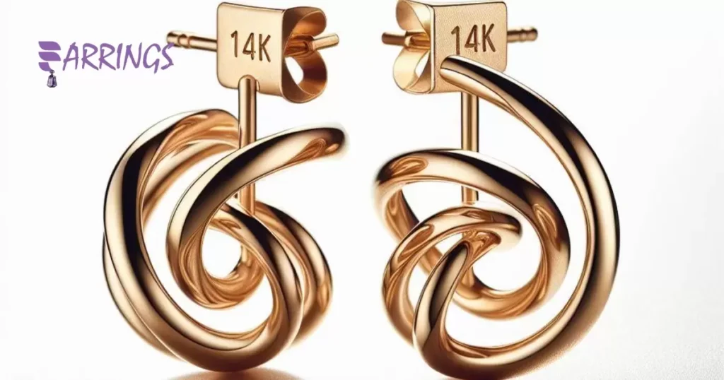 14k Gold Spiral Earrings