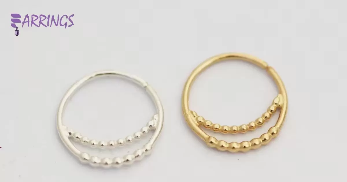 14K Solid Gold Cartilage Hoop 7Mm Continuous Hoop Earrings