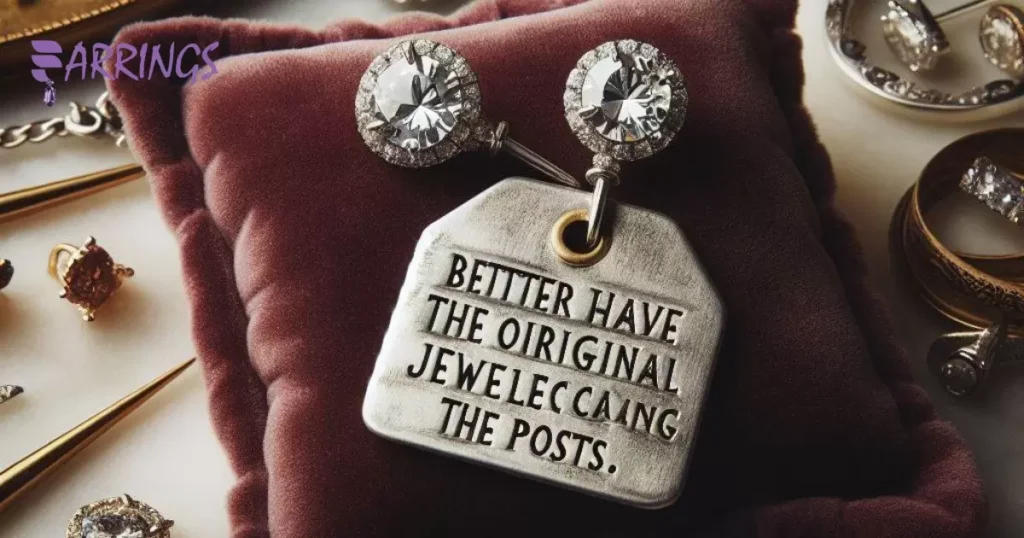 Better To Have The Original Jeweler Change The Posts