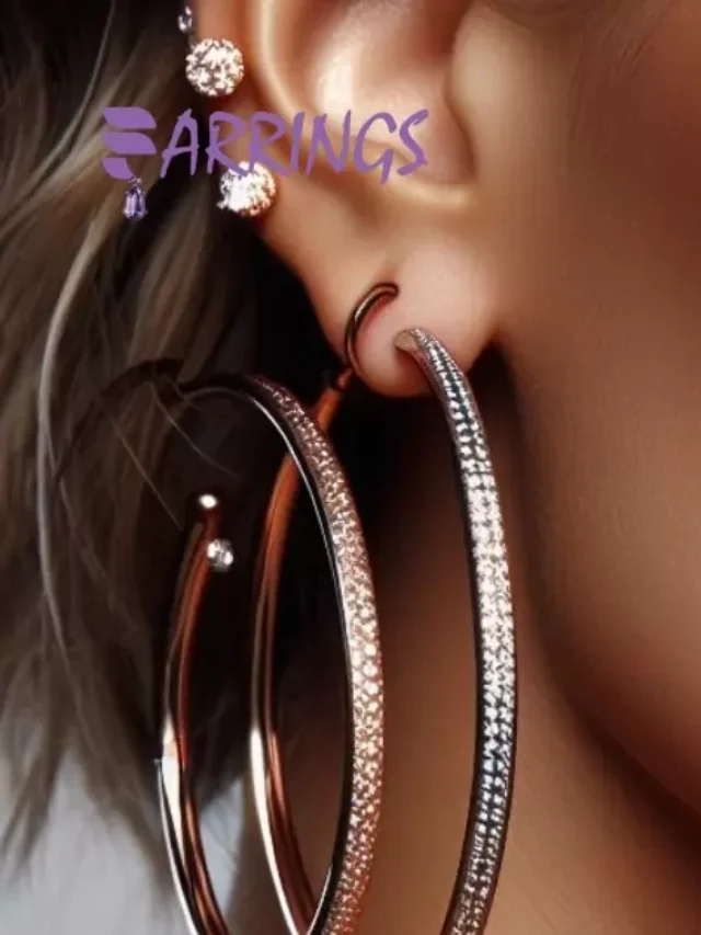 double pierced hoop earrings