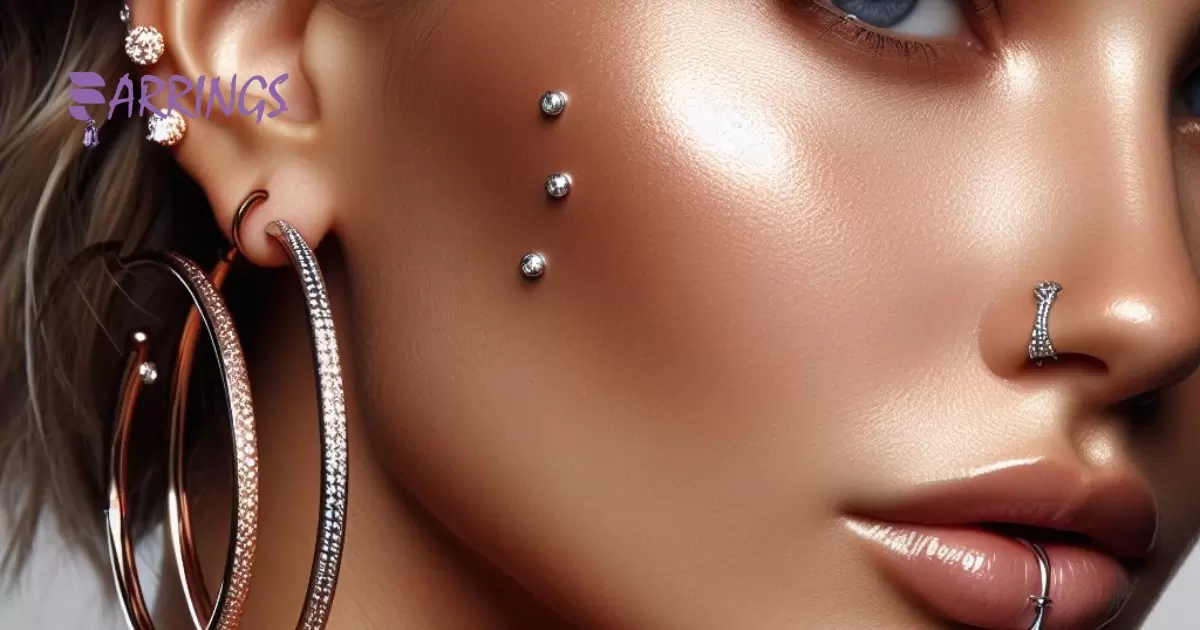 double pierced hoop earrings