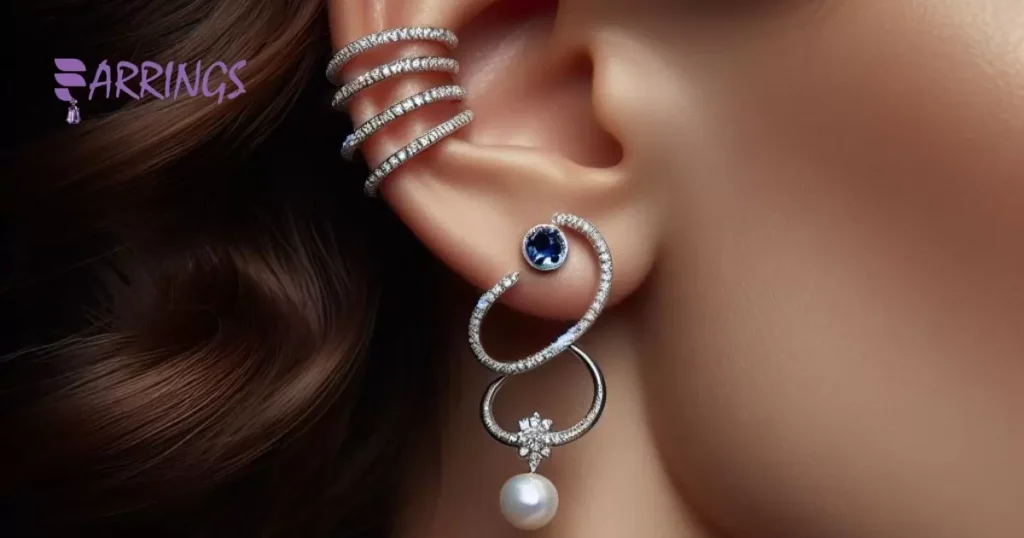 Spiral Earrings And Huggie Earrings