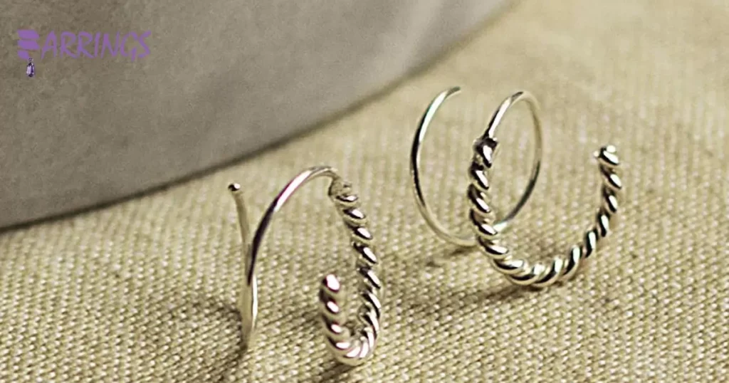 Spiral Earrings Double Hoop