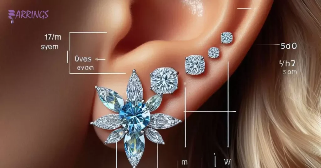 Diamond Earring Size Chart On Ear