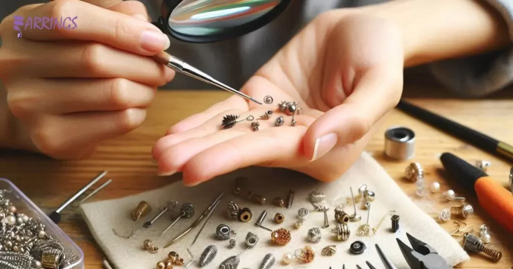 Cleaning Screw Earring Components