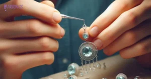 How are aquamarine earrings made?